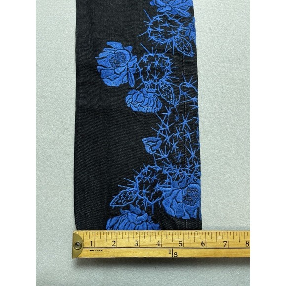 $188 Levi's 501 Jeans 27x28 Made & Crafted Selvedge High Rise Skinny Embroidered - Picture 3 of 15